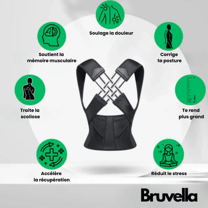 Ceinture Bruvella™ – Soulage les douleurs dorsales et améliore la posture
